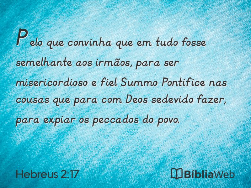 Hebreus 2:17 em imagem para compartilhar