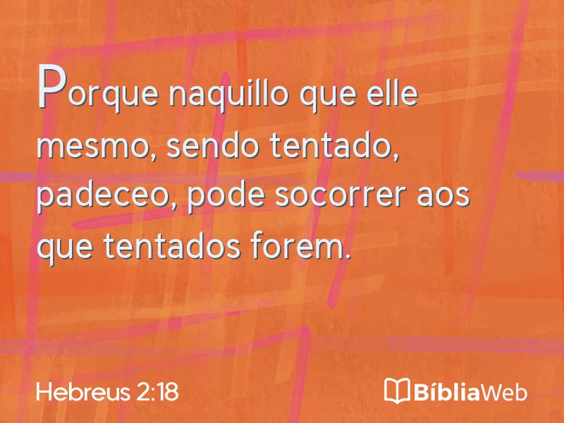 Hebreus 2:18 em imagem para compartilhar