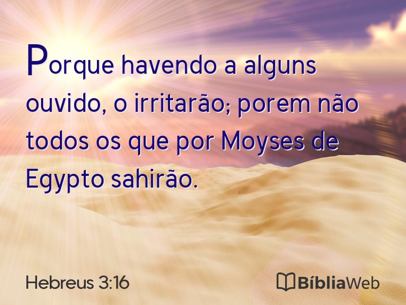 Hebreus 3:16 em imagem para compartilhar