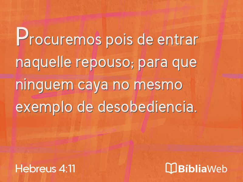 Hebreus 4:11 em imagem para compartilhar