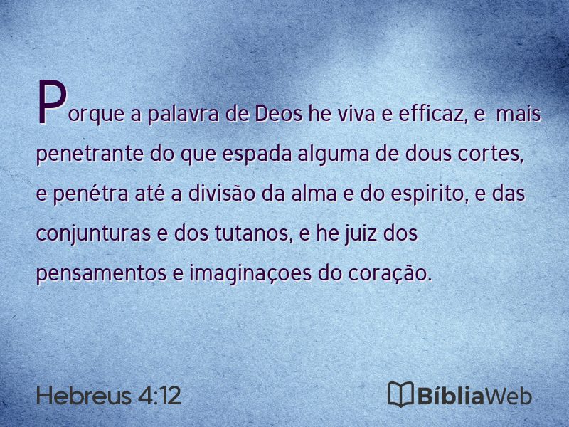 Hebreus 4:12 em imagem para compartilhar