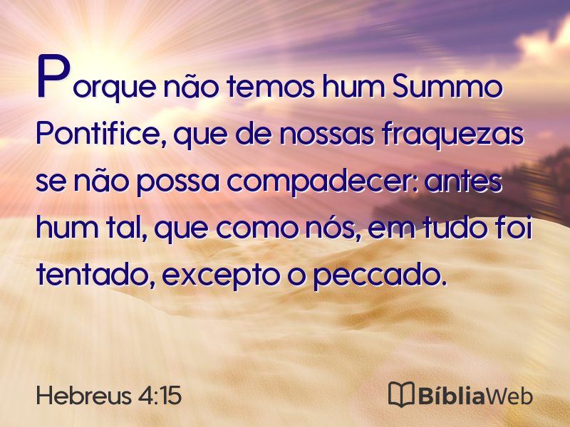 Hebreus 4:15 em imagem para compartilhar