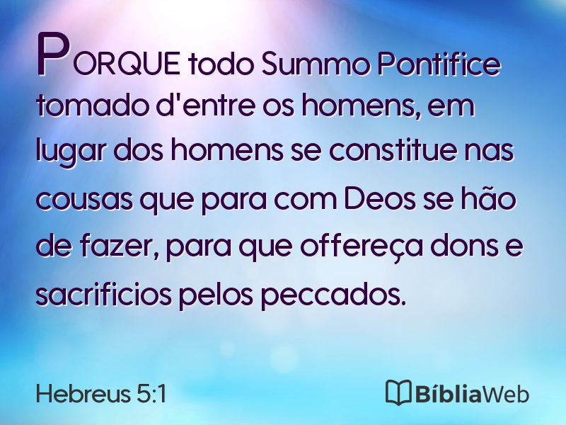 Hebreus 5:1 em imagem para compartilhar