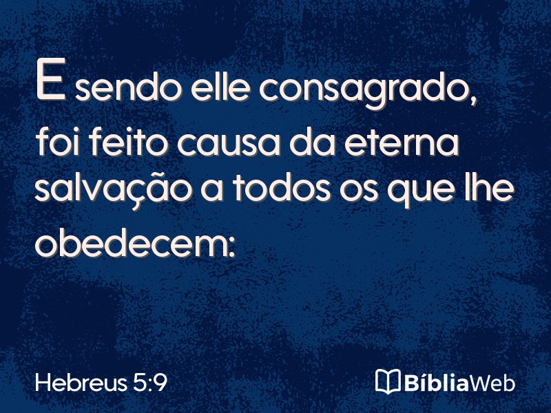 Hebreus 5:9 em imagem para compartilhar