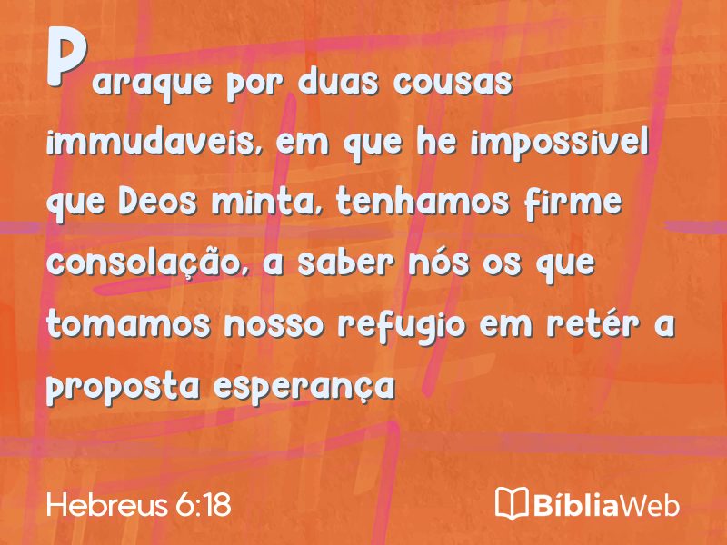 Hebreus 6:18 em imagem para compartilhar