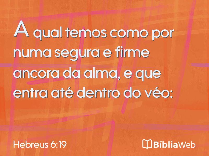 Hebreus 6:19 em imagem para compartilhar