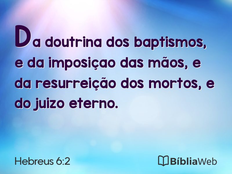 Hebreus 6:2 em imagem para compartilhar