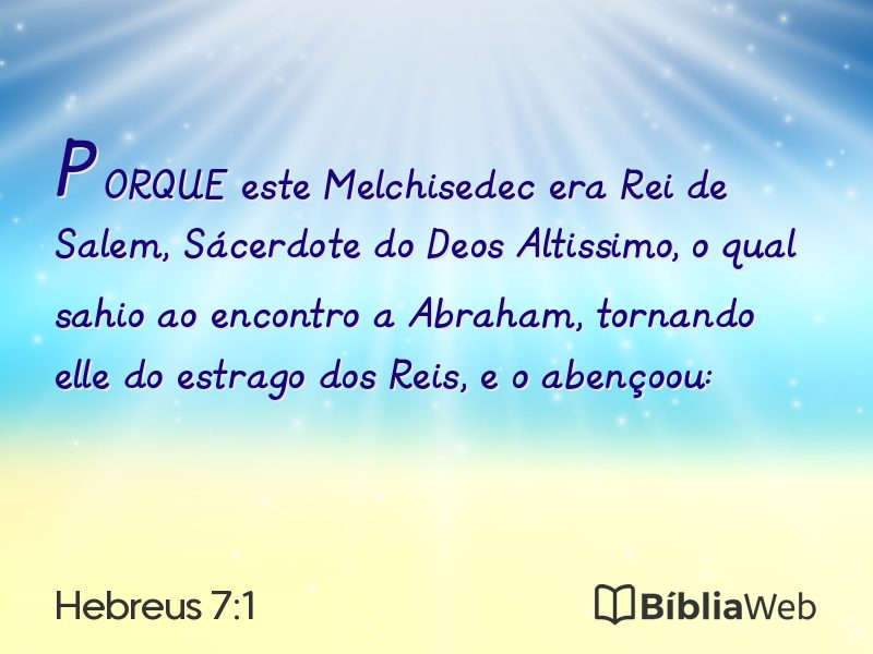 Hebreus 7:1 em imagem para compartilhar