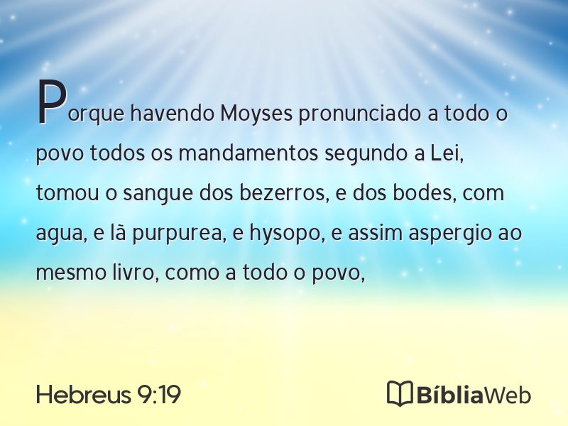 Hebreus 9:19 em imagem para compartilhar