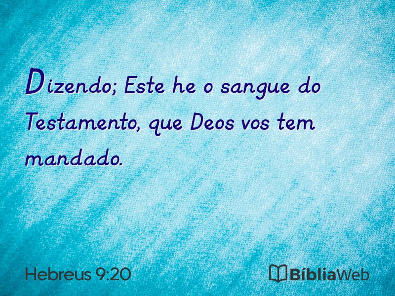 Hebreus 9:20 em imagem para compartilhar