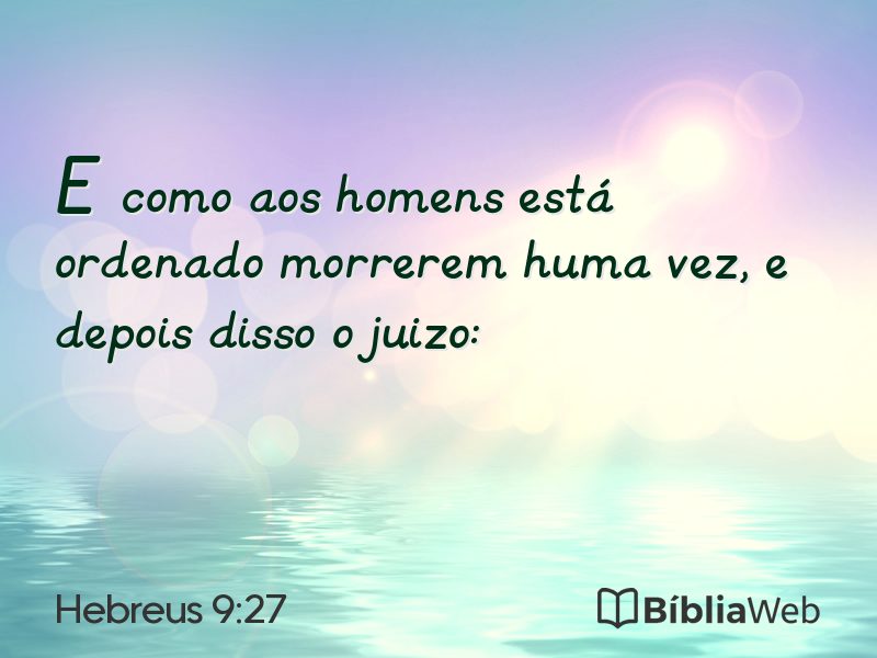 Hebreus 9:27 em imagem para compartilhar