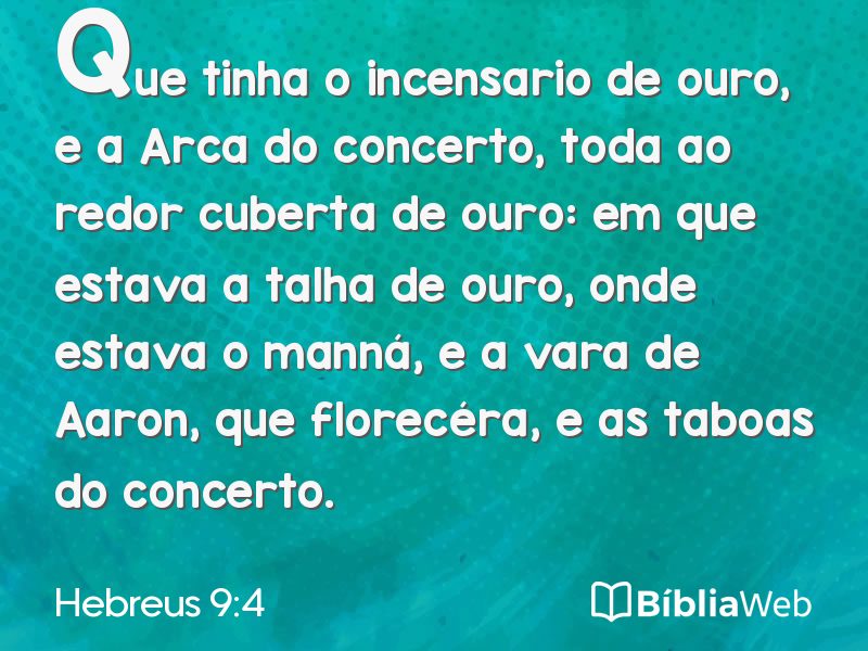 Hebreus 9:4 em imagem para compartilhar