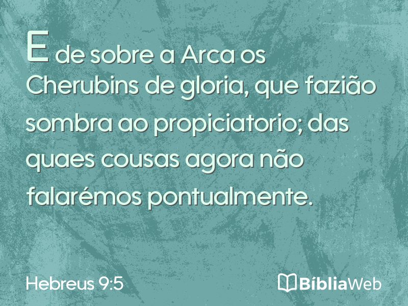 Hebreus 9:5 em imagem para compartilhar