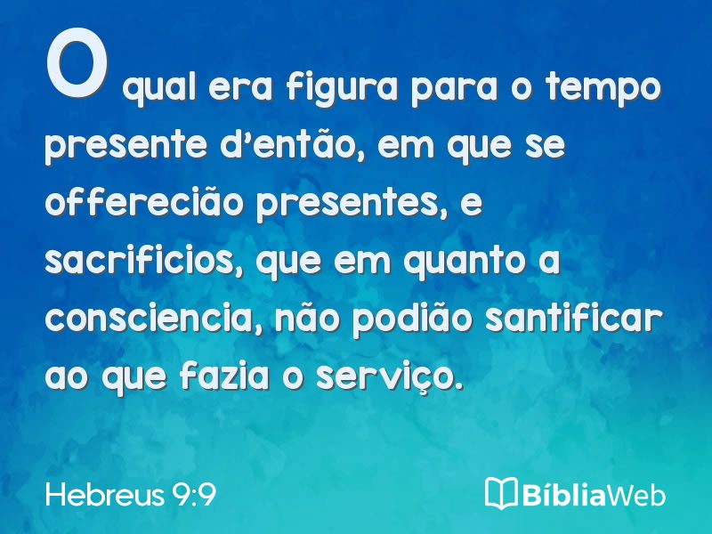 Hebreus 9:9 em imagem para compartilhar