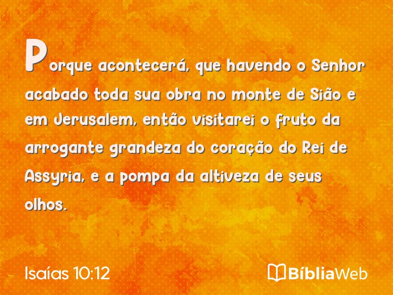 Isaías 10:12 em imagem para compartilhar
