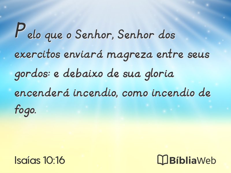 Isaías 10:16 em imagem para compartilhar