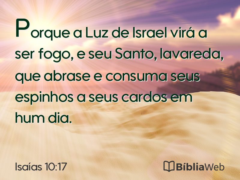 Isaías 10:17 em imagem para compartilhar