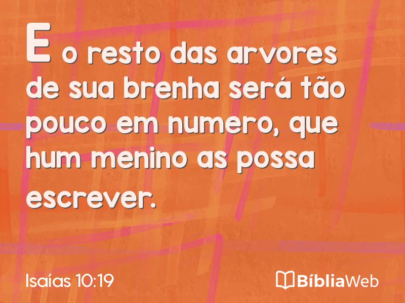Isaías 10:19 em imagem para compartilhar