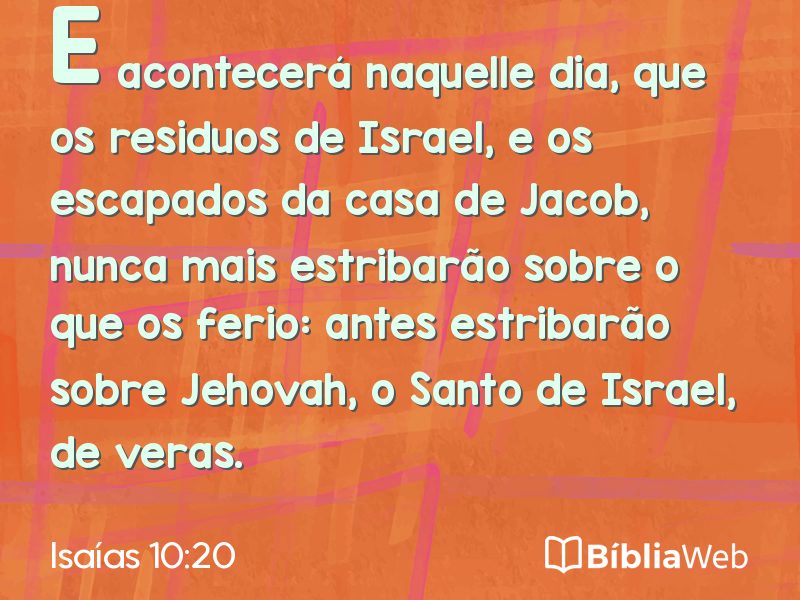 Isaías 10:20 em imagem para compartilhar