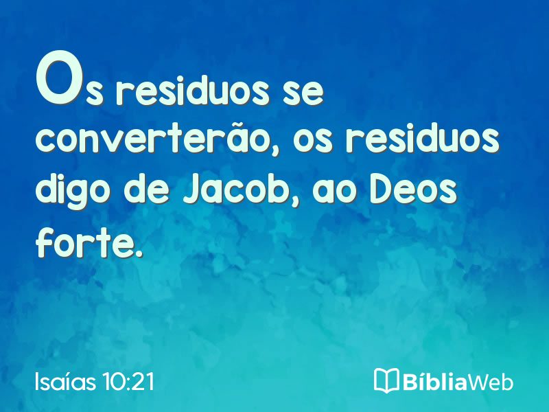 Isaías 10:21 em imagem para compartilhar