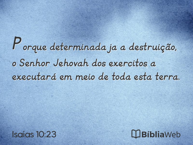Isaías 10:23 em imagem para compartilhar