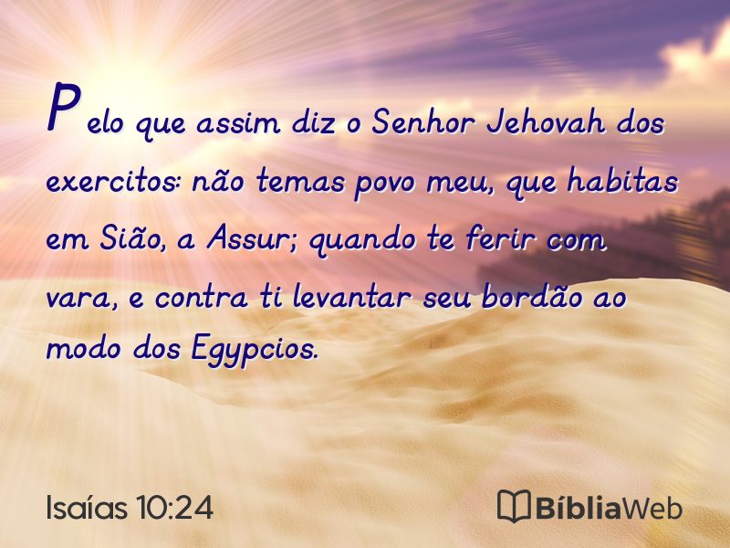 Isaías 10:24 em imagem para compartilhar