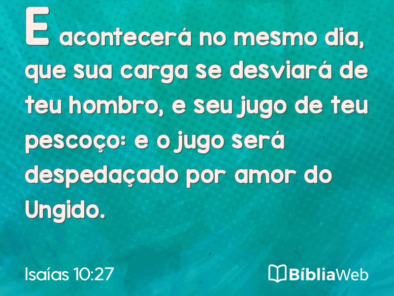 Isaías 10:27 em imagem para compartilhar
