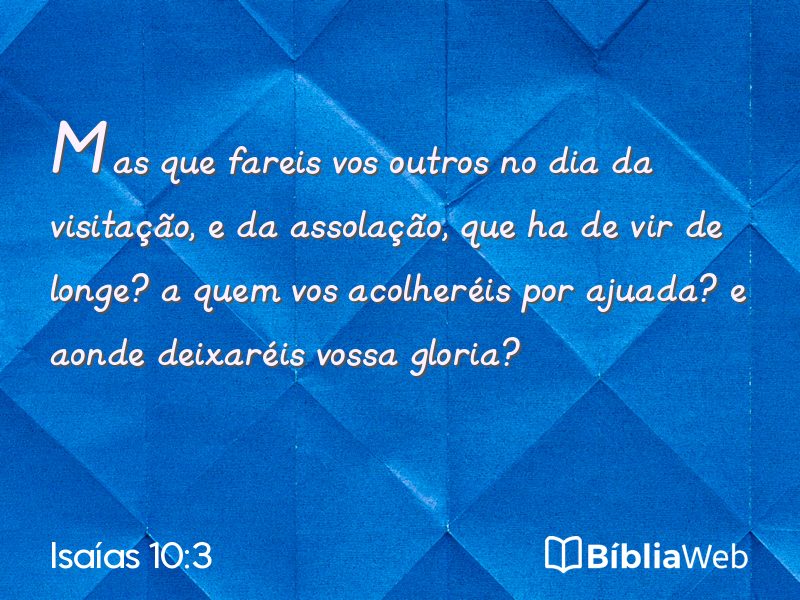 Isaías 10:3 em imagem para compartilhar