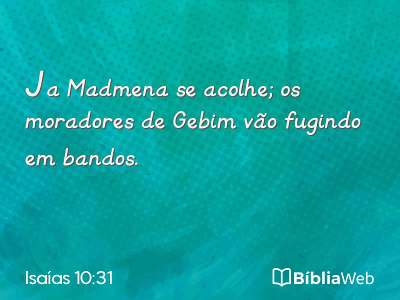 Isaías 10:31 em imagem para compartilhar