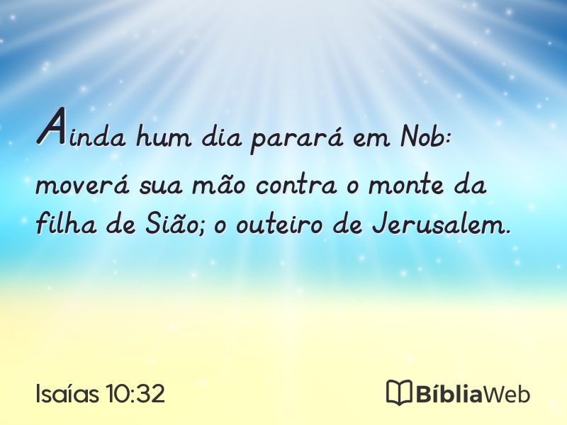 Isaías 10:32 em imagem para compartilhar