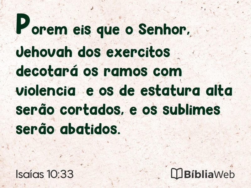 Isaías 10:33 em imagem para compartilhar