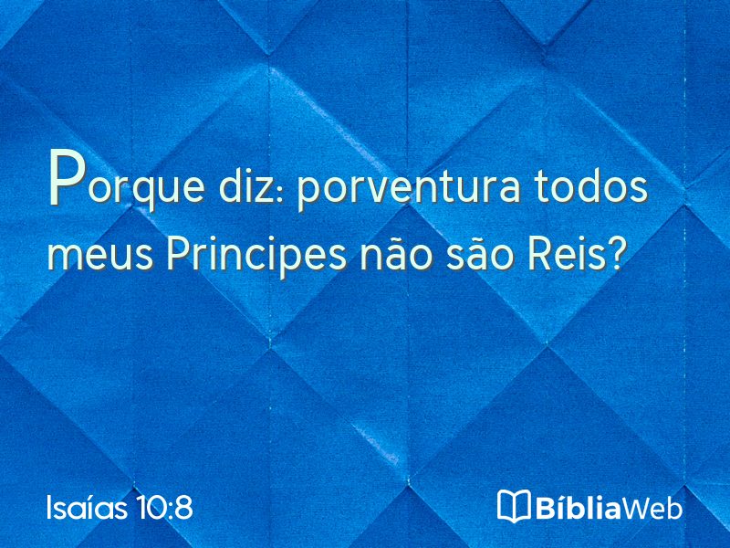 Isaías 10:8 em imagem para compartilhar