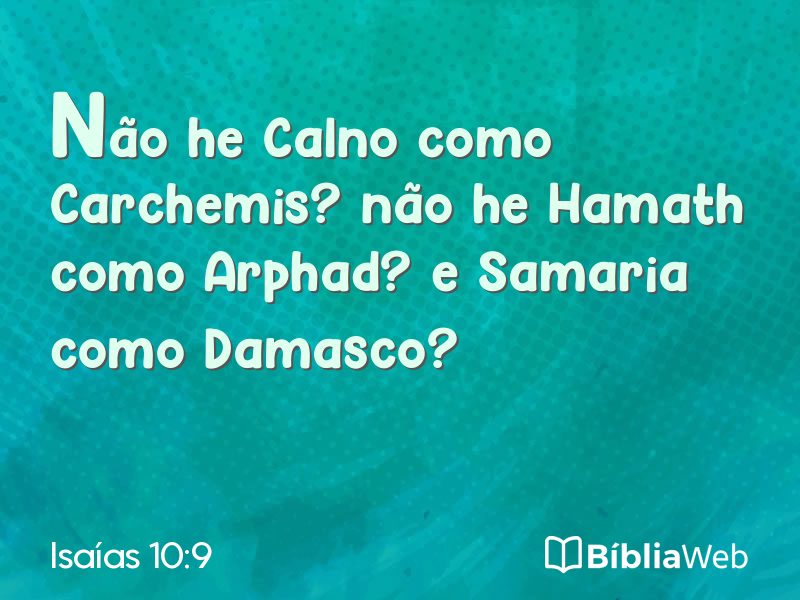 Isaías 10:9 em imagem para compartilhar