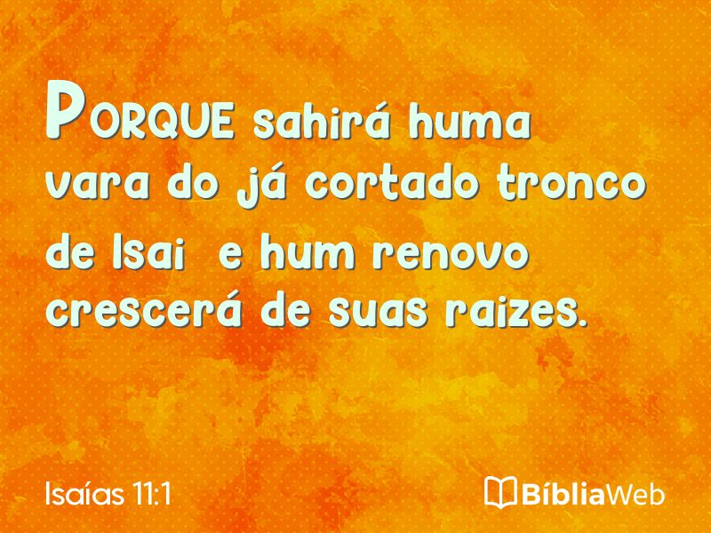Isaías 11:1 em imagem para compartilhar
