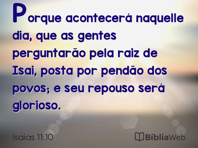 Isaías 11:10 em imagem para compartilhar
