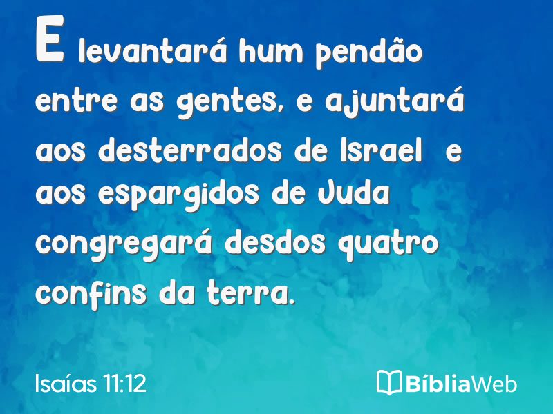 Isaías 11:12 em imagem para compartilhar
