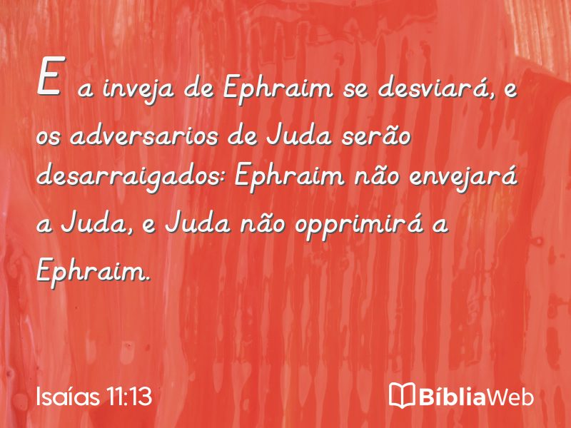 Isaías 11:13 em imagem para compartilhar