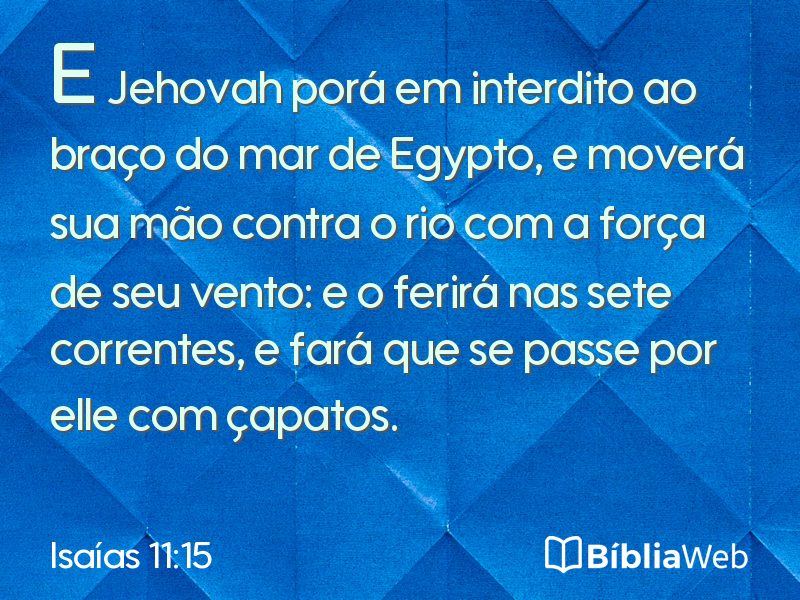 Isaías 11:15 em imagem para compartilhar
