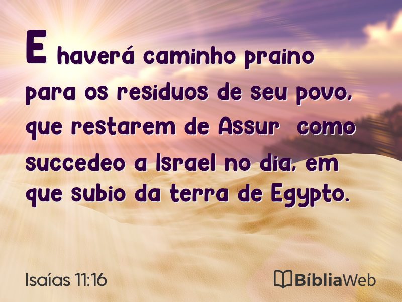 Isaías 11:16 em imagem para compartilhar