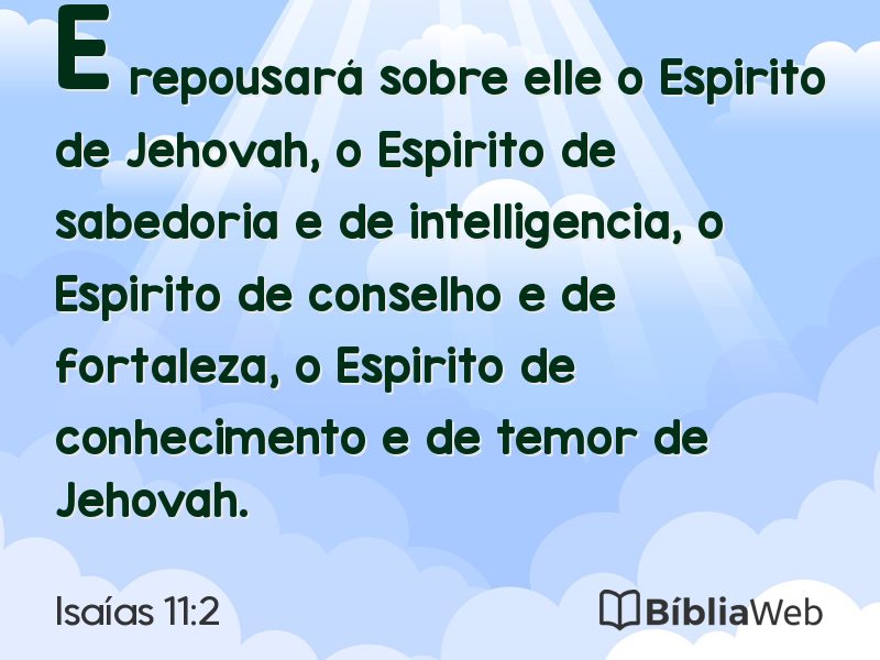Isaías 11:2 em imagem para compartilhar