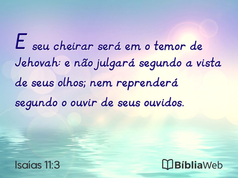 Isaías 11:3 em imagem para compartilhar