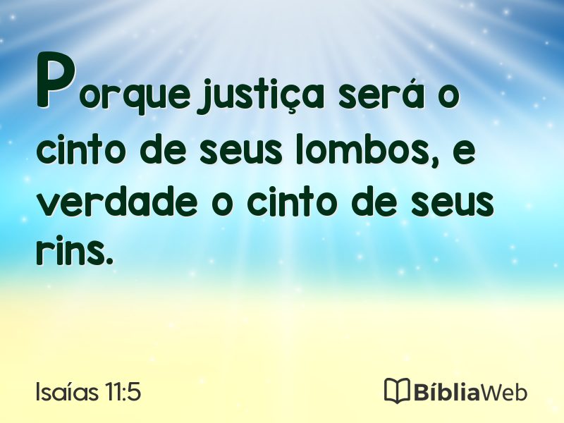 Isaías 11:5 em imagem para compartilhar