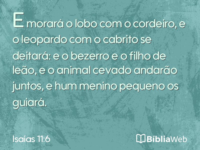 Isaías 11:6 em imagem para compartilhar