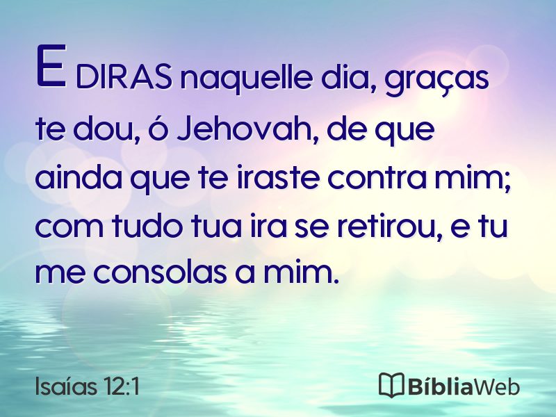 Isaías 12:1 em imagem para compartilhar