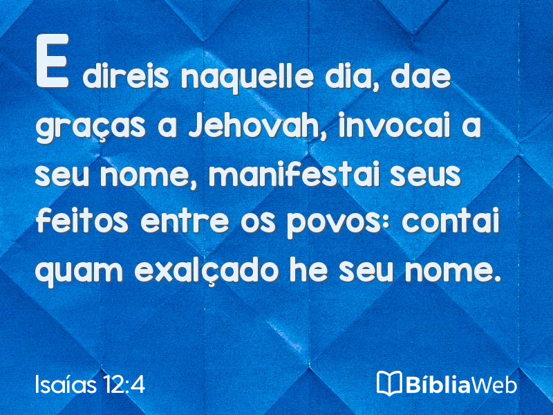 Isaías 12:4 em imagem para compartilhar