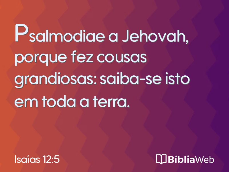 Isaías 12:5 em imagem para compartilhar