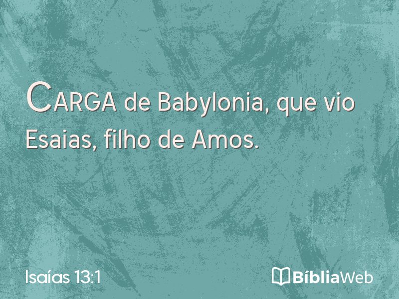 Isaías 13:1 em imagem para compartilhar