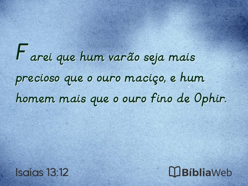 Isaías 13:12 em imagem para compartilhar