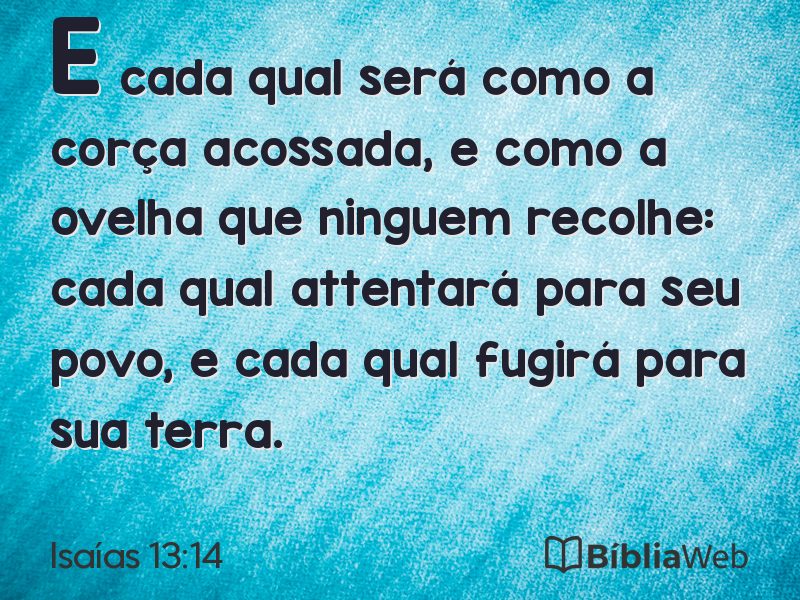 Isaías 13:14 em imagem para compartilhar