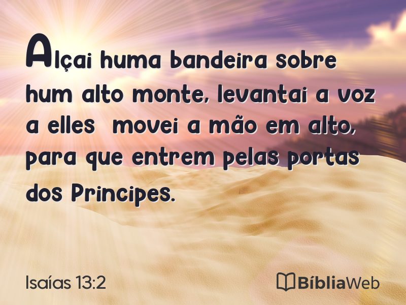 Isaías 13:2 em imagem para compartilhar